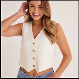 NWT Edit by Nine Ivory White Vest Tunic | Size S